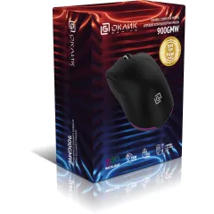 Мышь Оклик 900GMW черный оптическая 26000dpi беспров. BT/Radio USB 6but (1796786)