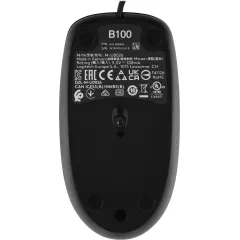 Мышь Logitech B100 черный оптическая 1000dpi USB 2but (910-006605)