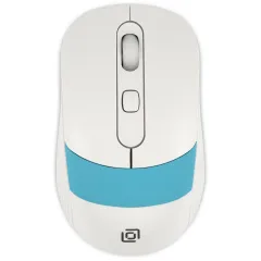 Мышь Оклик 310MW белый/синий оптическая 3200dpi беспров. USB для ноутбука 4but (1869094)