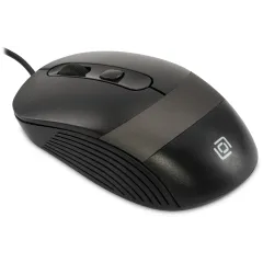 Мышь Оклик 310M черный/серый оптическая 2400dpi USB для ноутбука 4but (1869096)