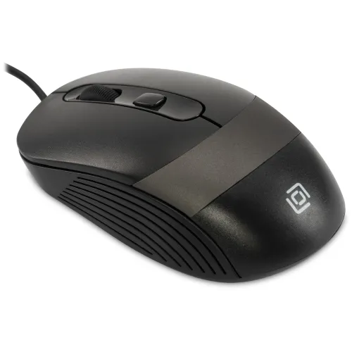 Мышь Оклик 310M черный/серый оптическая 2400dpi USB для ноутбука 4but (1869096)