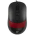 Мышь Оклик 310M черный/красный оптическая 2400dpi USB для ноутбука 4but (1869102)