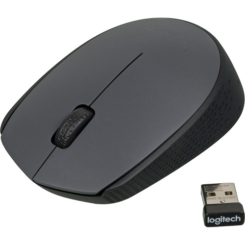 Мышь Logitech M170 серый/черный оптическая 1000dpi беспров. USB 2but (910-004646)
