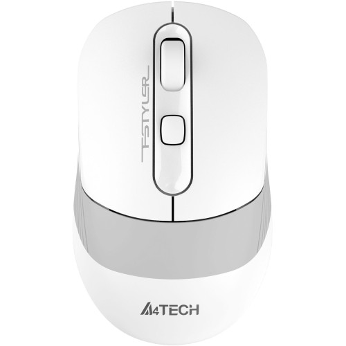 Мышь A4Tech Fstyler FB10CS белый/серый оптическая 2000dpi silent беспров. BT/Radio USB 4but (FB10CS USB GRAYISH WHITE)