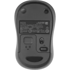 Мышь Logitech Silent M220 темно-серый/черный оптическая 1000dpi silent беспров. USB 2but (910-004895)