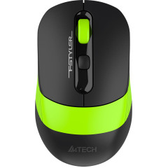 Мышь A4Tech Fstyler FG10CS Air черный/зеленый оптическая 2000dpi silent беспров. USB для ноутбука 4but (FG10CS AIR SPORTS GREEN)
