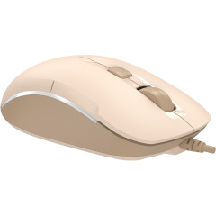 Мышь A4Tech Fstyler FM26 бежевый/коричневый оптическая 1600dpi USB для ноутбука 4but (FM26 USB (CAFE LATTE))