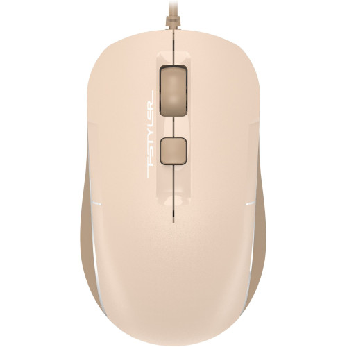 Мышь A4Tech Fstyler FM26S бежевый/коричневый оптическая 1600dpi silent USB для ноутбука 4but (FM26S USB (CAFE LATTE))