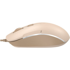 Мышь A4Tech Fstyler FM26S бежевый/коричневый оптическая 1600dpi silent USB для ноутбука 4but (FM26S USB (CAFE LATTE))