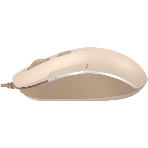 Мышь A4Tech Fstyler FM26S бежевый/коричневый оптическая 1600dpi silent USB для ноутбука 4but (FM26S USB (CAFE LATTE))