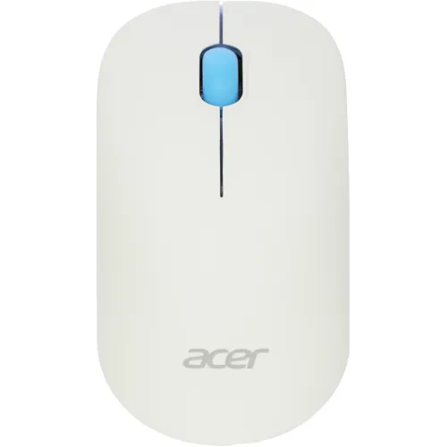 Мышь Acer OMR205 белый/голубой оптическая 1200dpi беспров. USB для ноутбука 3but (ZL.MCEEE.02H)
