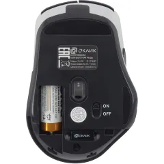 Мышь Оклик 516MW черный/серебристый оптическая 1600dpi silent беспров. BT/Radio USB для ноутбука 6but (1978689)