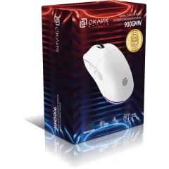 Мышь Оклик 900GMW белый оптическая 26000dpi беспров. BT/Radio USB 6but