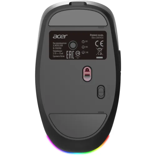 Мышь Acer Nitro OMR400 черный оптическая 3200dpi silent беспров. BT/Radio USB 6but (ZL.MCECC.05B)