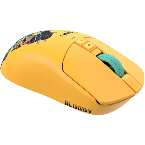 Мышь A4Tech Bloody R72 Ultra Duo Renegade Sunset желтый/рисунок оптическая 20000dpi беспров. USB/USB-C 6but (R72 ULTRA DUO)