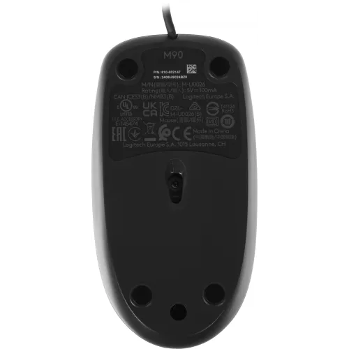 Мышь Logitech M90 черный оптическая 1000dpi USB 2but (910-001793)