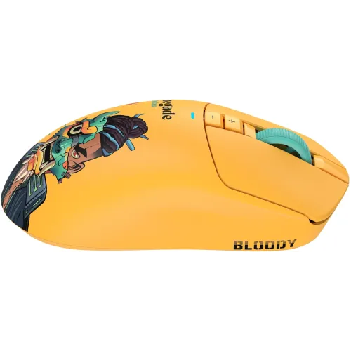 Мышь A4Tech Bloody R72 Ultra желтый оптическая 20000dpi беспров. USB-C 6but