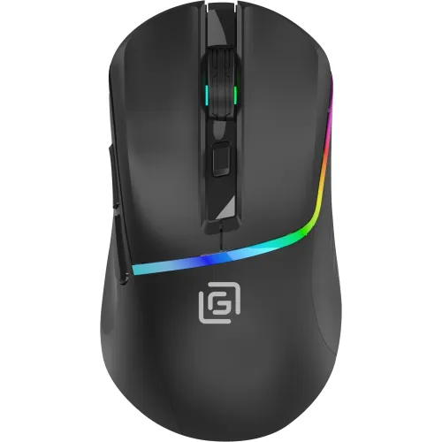 Мышь Оклик 775GW черный оптическая 5000dpi беспров. BT/Radio USB/USB-C 6but