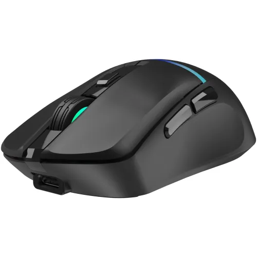 Мышь Оклик 775GW черный оптическая 5000dpi беспров. BT/Radio USB/USB-C 6but