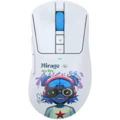 Мышь A4Tech Bloody R73 Ultra Duo белый/рисунок оптическая 20000dpi беспров. USB/USB-C 7but (R73 ULTRA DUO NYX MIRAGE)