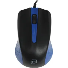 Мышь Оклик 225M черный/синий оптическая 1200dpi USB 3but (288233)