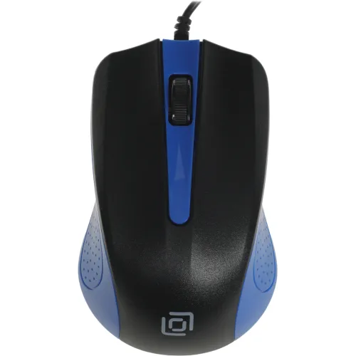 Мышь Оклик 225M черный/синий оптическая 1200dpi USB 3but (288233)