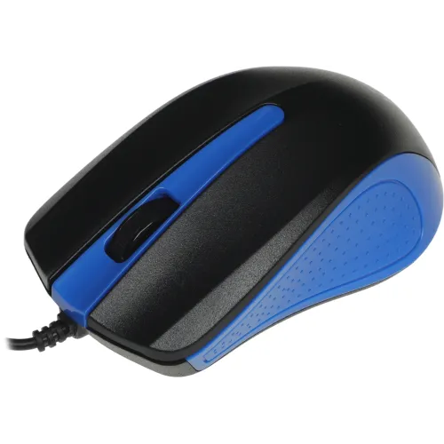 Мышь Оклик 225M черный/синий оптическая 1200dpi USB 3but (288233)