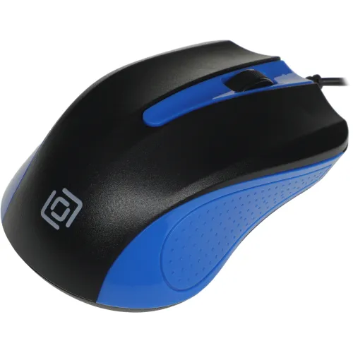 Мышь Оклик 225M черный/синий оптическая 1200dpi USB 3but (288233)