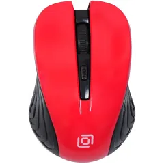 Мышь Оклик 545MW черный/красный оптическая 1600dpi беспров. USB для ноутбука 4but (368631)