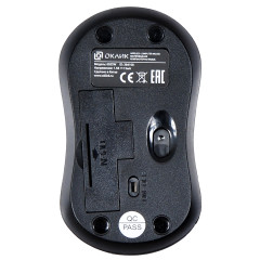 Мышь Оклик 605SW черный оптическая 1200dpi беспров. USB для ноутбука 3but (384108)