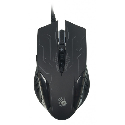 Мышь A4Tech Bloody Q51 черный/рисунок оптическая 6200dpi USB 8but