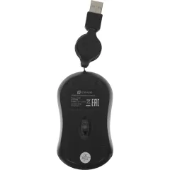 Мышь Оклик 115SR черный оптическая 1000dpi USB для ноутбука 3but (492888)