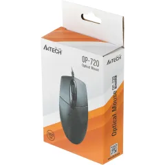 Мышь A4Tech OP-720 черный оптическая 1200dpi USB 3but (OP-720 USB (BLACK))