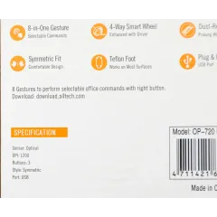 Мышь A4Tech OP-720 черный оптическая 1200dpi USB 3but (OP-720 USB (BLACK))