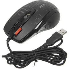 Мышь A4Tech V-Track F5 черный/рисунок оптическая 3000dpi USB 6but