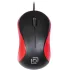 Мышь Оклик 115S черный/красный оптическая 1200dpi USB для ноутбука 3but (711637)
