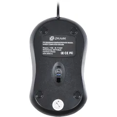 Мышь Оклик 115S черный/красный оптическая 1200dpi USB для ноутбука 3but (711637)