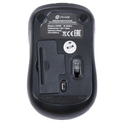 Мышь Оклик 445MW черный/серый оптическая 1200dpi беспров. USB для ноутбука 3but (945814)