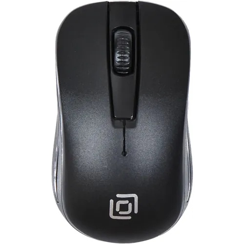 Мышь Оклик 445MW черный оптическая 1600dpi беспров. USB 3but (945817)