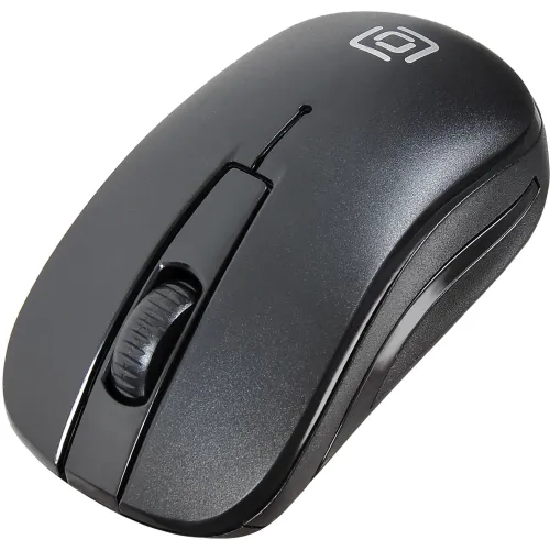 Мышь Оклик 445MW черный оптическая 1600dpi беспров. USB 3but (945817)