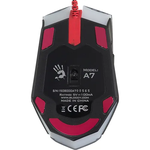 Мышь A4Tech Bloody A7 черный оптическая 6200dpi USB 8but