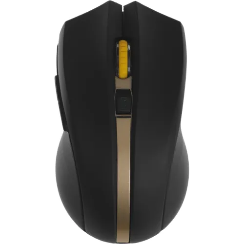 Мышь Оклик 495MW черный/золотистый оптическая 1600dpi беспров. USB для ноутбука 6but (998168)