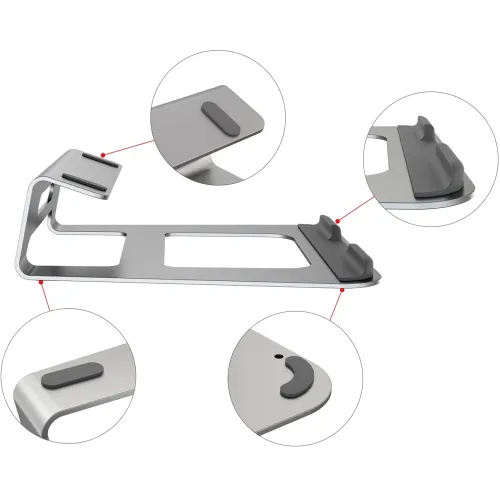 Подставка для ноутбука Cactus CS-NB-AL 15.4" 235x235 серебристый