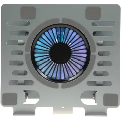 Подставка для ноутбука Digma D-NCP170-1xRGB110-360 17" 240x230x50мм 28дБ 2xUSB 1x 110ммFAN 940г Fan-control алюминий серый