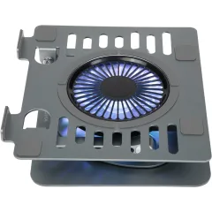 Подставка для ноутбука Digma D-NCP170-1xRGB110-360 17" 240x230x50мм 28дБ 2xUSB 1x 110ммFAN 940г Fan-control алюминий серый