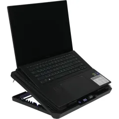 Подставка для ноутбука Digma D-NCP170-2x110RGB 18" 400x288x45мм 52дБ 2xUSB 2x 110ммFAN 1250г Fan-control металл/пластик черный