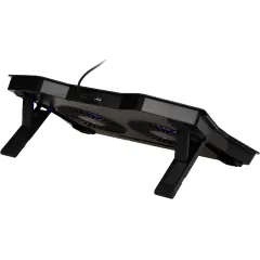 Подставка для ноутбука Digma D-NCP180-2x110 18" 410x280x34мм 20дБ 2xUSB 2x 110ммFAN 700г пластик ABS черный