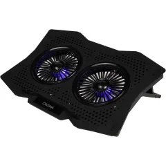 Подставка для ноутбука Digma D-NCP180-2x110 18" 410x280x34мм 20дБ 2xUSB 2x 110ммFAN 700г пластик ABS черный