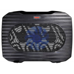Подставка для ноутбука Buro BU-LCP156-B114 15.6" 357x265x33мм 1xUSB 1x 140ммFAN 345г металлическая сетка/пластик черный