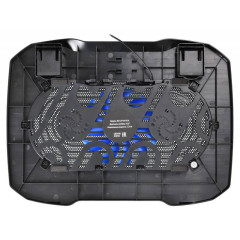 Подставка для ноутбука Buro BU-LCP156-B114 15.6" 357x265x33мм 1xUSB 1x 140ммFAN 345г металлическая сетка/пластик черный